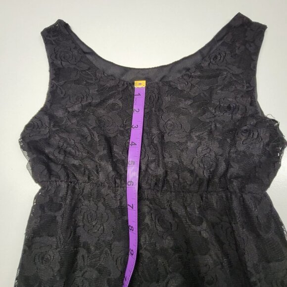 Black Lace MIni Flared Sleeveless Dress  Size XS or S - Picture 8 of 10